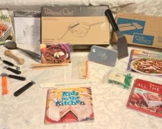 Pampered Chef Collection ( New in Boxes) and pampered chef Cookbooks 