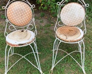 Old bistro chairs