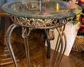 Table with glass top 