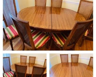 Dining Room Set with 6 chairs and leaf by Martinsville 
