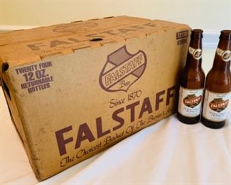 Vintage Falstaff case and 24 bottles (note the unique bottles) 