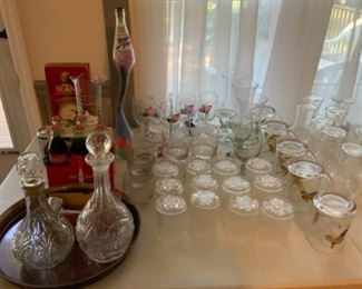 Liquor Decanters and misc 