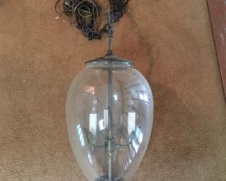 Vintage Clear Glass Teardrop (needs cleaning) Hanging Chandelier, $129