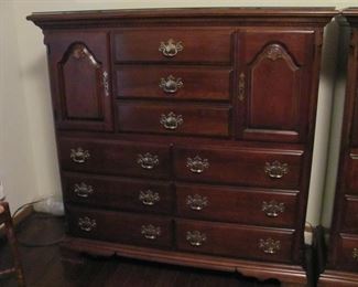Lexington Cherry Chippendale Style Dresser, with glass top protector, Quality, Made in USA, $499