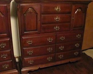 Lexington Cherry Chippendale Style Dresser, with glass top protector, Quality, Made in USA, $499