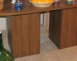 Danish Modern Table Pillar Bases. Removable from the tabletop for easy transport, $445