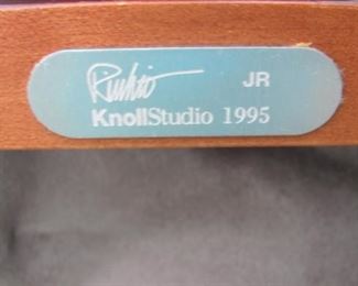 4 Knoll High-End Designer Chairs, Joseph Ricchio Jr. Signed & Labeled, $375 for set