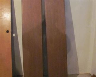 Pre-owned bi-fold doors with dark stain, $99 per bi-fold