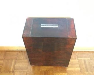 Lucite vintage container with removal lid, tortoise shell 