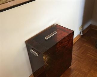 Vintage tortoise shell container mid Century Modern 