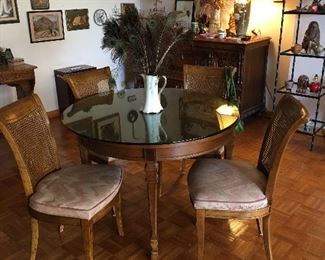 Table and chair dining set MINT. *Glass top covering