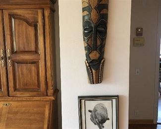 African Mask, Cat Litho