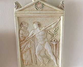 Metal Greek decor wall plaque 
