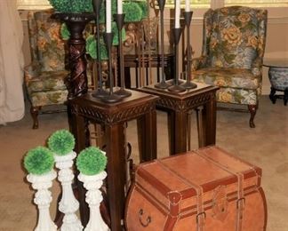 Candle holders and pedestals