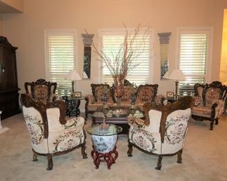 European sofa and chairs