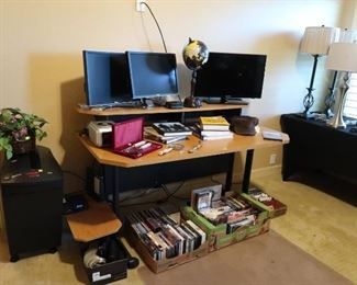 Monitors and tv's, DVDs and CDs
