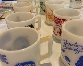 Davy Crockett and Hopalong Cassidy Mugs
