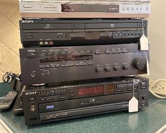 SONY AND YAMAHA RECEIVER AND MEDIA PLAYERS