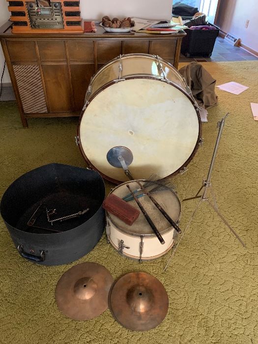 Radio King Orchestra Drum set  by Leedy & Strupe