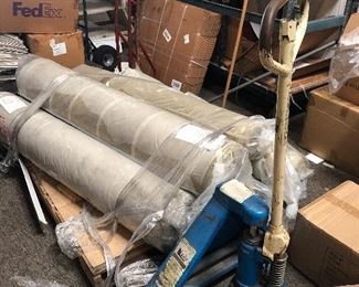 Rolls of Fabric now $50 for each roll!  Plus this Palette mover is for sale! 