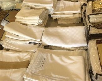 Loads of pillow cases and shams