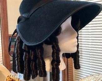 Reenactment wigs and bonnets.