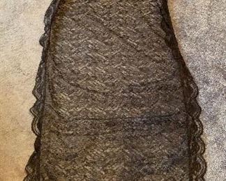 Lovely collection of lace mantillas and lace scarves