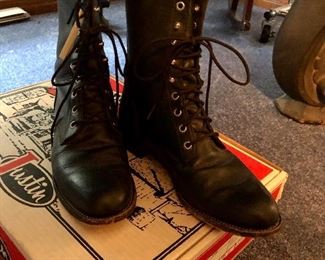 Justin lace up boots