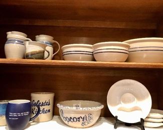 Crock and serving ware.