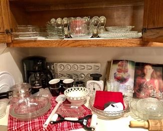 Brand new Mr. Coffee machine, tart pans, and baking goodies.