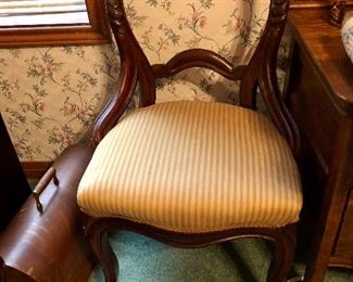 Mahogany balloon back chair.