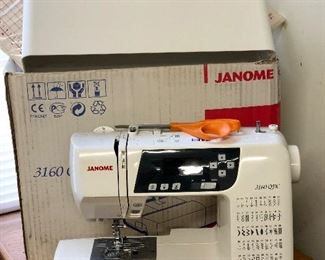NEW IN BOX - Janome 3160 QDC sewing machine.  Makes 60 different stitches and 6 one-step buttonholes.  A true full featured machine.  AND IT'S NEW!