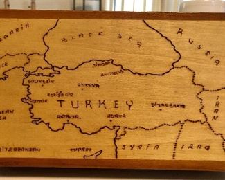 Vintage block meerschaum hand carved pipes. Made in turkey. Box is collectible on its own. Pipes depict a sultan and carved latticework, appear never removed from box. 