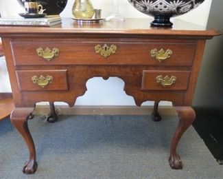 Antique solid mahogany ball and claw lo boy chest.
