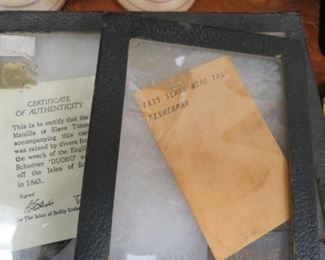 1835 Charleston servant slave badge and manilla slave token.  1835.