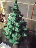 Vintage ceramic Christmas Tree with music box