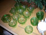 Green depression glass