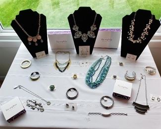 Tons and tons of jewelry by lia sophia, also vintage jewelry