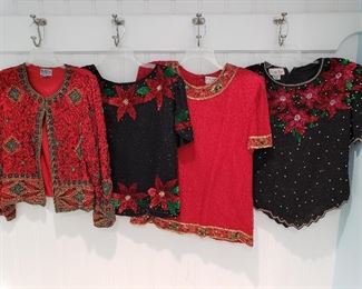 Vintage beaded and sequined tops