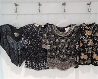 Vintage and beaded tops