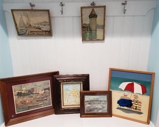 Many pieces of artwork