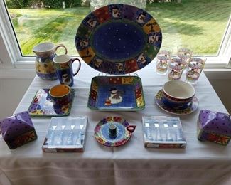 Many pieces of Sango Christmas items