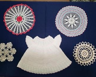 Vintage crocheted pieces