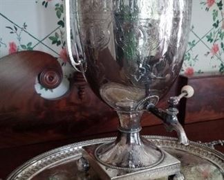 Silver Plated Coffee Server and Tray 