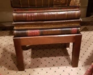 Leather Book Stack Table - One of the nicest I have come across.