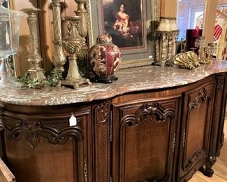 Gorgeous marble top buffet