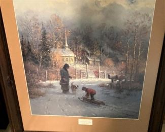 "A Child's Here" by G. Harveyb-(Born and raised in his beloved Texas, G Harvey Jones never strayed far from that which inspired him -- his oil on canvas paintings and bronzes both reflect that state’s romantic landscapes and peoples. )