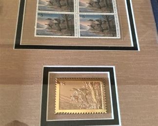 Framed duck stamp art