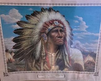 Vintage Native American poster