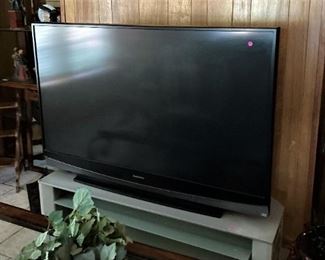 TV stand and flat-screen TV
